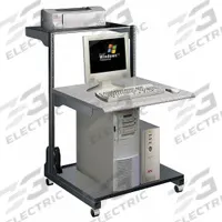 HERGO Medical Workstation: 30 in Overall Wd, 35 in Overall Dp, 42 in Overall Ht, Black/Gray, Locking (MPN 95-00042-030). Key specifications — Caster/Glide Type: Locking; Brand: HERGO; Desktop Color: Black; Desktop Material: Metal; Product Type: Medical Workstation.