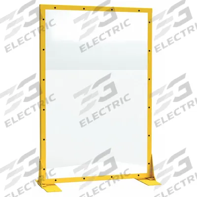 STRONG HOLD Room Divider: 1 Panels, Transparent, Yellow Panel, 72 in Overall Ht - Plastic Portable Room Dividers