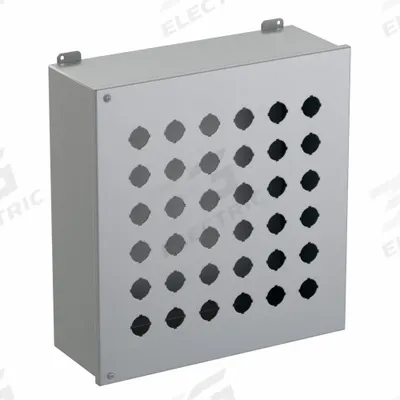 HAMMOND Push Button Enclosure: 30mm, 36 Holes, Carbon Steel - Enclosures for 30mm Operators