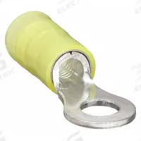 PANDUIT Ring Terminal: Yellow, Nylon Insulation, #10 Stud Size, 12 AWG to 10 AWG Wire Sizes, 600 V (MPN PN10-10R-D). Key specifications — attr1308027: PANDUIT.