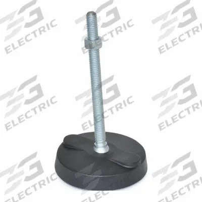 JW WINCO Male-End Leveling Mount: Swiveling Stud, 1/2"-13 Thread Size, 1.97 in - Swivel Male Leveling Mounts