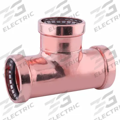 APPROVED VENDOR Crimp Tee Fitting: Tee, 4 in CTS x 4 in CTS x 4 in CTS size - Plumbing Copper & Bronze Press Tube Fittings
