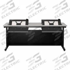 VERSADESK Standing Desk: Gray, Wood, 60 in Overall Wd, 30 in Overall Dp, 36 in Max Desktop Ht, Black (MPN RST6030-BG). Key specifications — Frame Color: Black; Frame Material: Steel; Brand: VERSADESK; Desktop Color: Gray; Desktop Material: Wood.