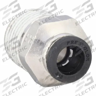 PARKER Push-Fit Fitting: 3/8 in OD x 1/2 in Pipe Size, Push-to-Connect x MNPTF - Nickel-Plated Brass Tube Fittings