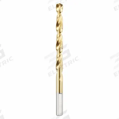 MILWAUKEE Jobber Length Drill Bit: 17/64", 135° Split Point, TiN-Coated HSS - Chip-Clearing High-Speed Steel Jobber-Length Drill Bits