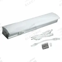 LED Strip Light: 8 in Lg, 164 lm, 3000K, 2.3 W, Plug-In, Silver, Aluminum, 1 in Ht, 120V AC (MPN ZX506-WW-9). Key specifications — attr1262778: 120V AC; attr1262749: Plug-In; attr1262754: Integrated LED; attr1262758: Aluminum; attr1262760: Yes; attr1262765: LED; attr1262776: On/Off; attr1262780: 3000K.