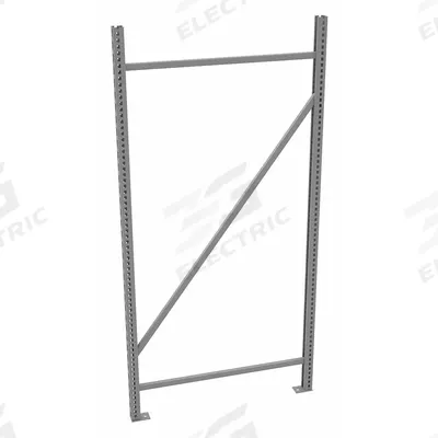 TENNSCO Bulk Storage Upright Frame: 72 in Overall Ht, 14 ga, 17,000 lb Load Capacity - Standard Welded Uprights for Bulk Racks