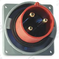 HUBBELL Pin and Sleeve Inlet: Red, 480V AC, Single Phase, 60 A, 2 Pole, 3 Wire, IEC Grounding (MPN HBL360B7W). Key specifications — Brand: HUBBELL.