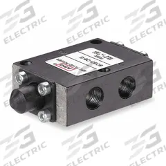 ARO Manual Air Control Valve: 50, Three-Way / Two-Position, Cam Stem, Black, 16 scfm Flow Rate - Max (MPN 5030-06). Key specifications — attr1092903: Black; attr1086905: Spring Return; attr1086907: 50; attr1086914: Normally Closed; attr1086904: Manual Air Control Valve; attr1086871: 5030-06.