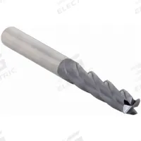 CLEVELAND Square End Mill: Carbide, TiAlN Coated, 4 Flute, 3/8" Mill Dia, 1" LOC, 4" OAL (MPN C81879)