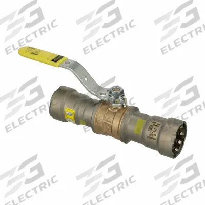 VIEGA MEGAPRESS Manual Two-Way Ball Valve: 3/4 in, Bronze, Straight - Bronze Ball Valves