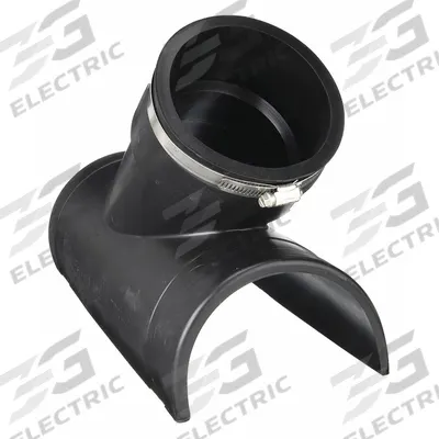 FERNCO Flexible Tap Saddle Wye: PVC, For 4 in Pipe, Iron/PVC, 12 in Overall Lg - Tap Saddle Flexible Pipe Fittings