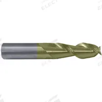 CLEVELAND Square End Mill: Carbide, ZrN Coated, 2 Flute, 3/16" Mill Dia, 9/16" LOC, 2" OAL (MPN C84003)