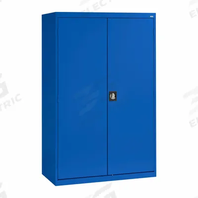 SANDUSKY Shelf Cabinet: 46 in x 24 in x 72 in, Recessed Handle & Three-Point Locking - Commercial Shelf Cabinets