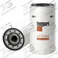 FLEETGUARD Oil Filter: M30-2.00 Thread Size, 8 3/8 in Overall Ht, 8 3/8 in Overall Lg, Oil, Spin-On (MPN LF3594). Key specifications — Brand: FLEETGUARD; Compatible Vehicle Make: Fiat Hitachi.