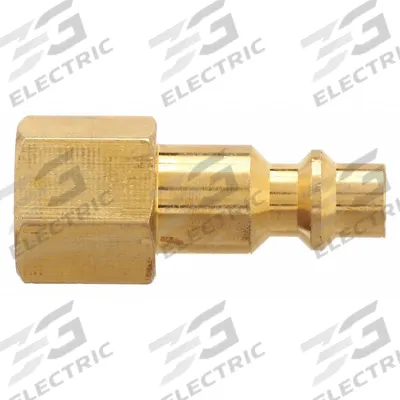 SPEEDAIRE Quick Connect Hose Coupling: 1/4 in Body Size, 1/4 in Hose Fitting Size - Industrial Interchange Brass Quick-Connect Air Coupling Plugs