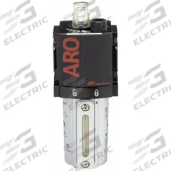ARO Compressed Air Lubricator: Mist, 1/4 in NPT, 51 cfm, 250 psi Max Op Pressure, 175°F Max Op Temp (MPN L36221-110). Key specifications — attr111774: Aluminum; attr111402: 1500; attr111761: ARO.