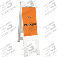 APPROVED VENDOR Traffic Barricade: 45 in Overall Ht, 13 in x 45 in, Engineer, Barricade, Reflective (MPN 150-WHLGK1093-OBEG). Key specifications — Color: White; Manufacturer Part Number: 150-WHLGK1093-OBEG; Brand: APPROVED VENDOR; Accepts Light: Yes; Frame Material: Plastic; Legend: No Parking; Style: A-Frame; Panel Material: Plastic.