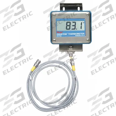 WAHL Digital Process Thermometer: -328°F to 1,472°F /-200°C to 800°C, 1/2 in Thread Size - Water-Resistant Panel Mount Digital Thermometers