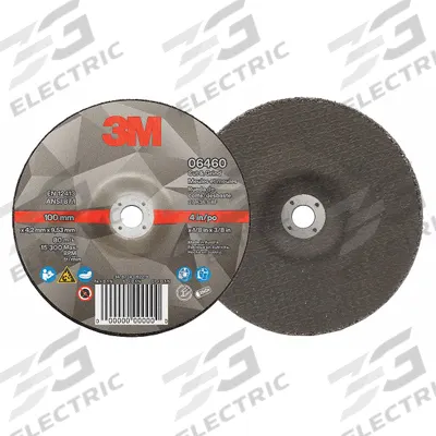 3M Cut-Off & Grinding Wheel: Type 27, 4" x 1/8" x 3/8", Ceramic, 36 Grit - Cool-Cutting Combination Wheels for Carbon & Stainless Steel