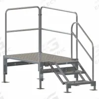TRI-ARC Portable Stairs: 5.8 ft Overall Ht, Aluminum/Steel, 1,000 lb Load Capacity, Perforated (MPN TAVSO23-AS). Key specifications — attr1050559: Gray; attr1050557: TRI-ARC.