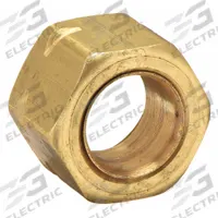 PARKER Compression Fitting Nut: 1/2 in OD Fitting Size, Compression, Brass, 1/2 in Overall Lg, 50 PK (MPN 61CA-8). Key specifications — Brand: PARKER.