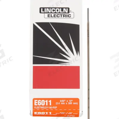 LINCOLN ELECTRIC Stick Electrode: Carbon Steel, E6011, 3/32 in x 12 in, 5 lb - Electrodes for All-Position Welding with AC Power