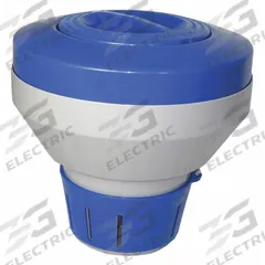 JED POOL TOOLS Pool Chemical Dispenser: 10 3/8 in Overall Ht, Plastic, Blue/Gray (MPN 10-445)