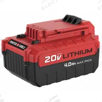 PORTER CABLE Battery: 20V MAX*, 4 Ah, Battery Included, 20V DC (MPN PCC685L). Key specifications — attr1278107: Not Oil-Resistant.