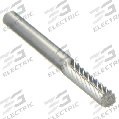 WIDIA METAL REMOVAL Carbide Bur: Cylinder, SA-43, Single Cut, 1/8" x 9/16" Head - Single-Cut Cylinder Burs