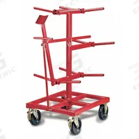 GARDNER BENDER Wire-Spool Dispensing Cart: 2,500 lb Load Capacity, Red, 10 Spindles (MPN WCM-10). Key specifications — Color: Red; Brand: GARDNER BENDER; Caster/Wheel Configuration: (2) Rigid.