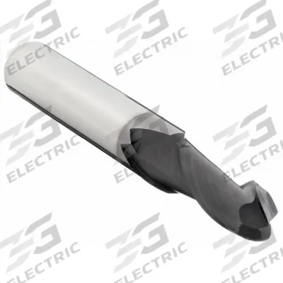 OSG Ball End Mill: Carbide, TiAlN Coated, 2 Flute, 3 mm Mill Dia, 10 mm LOC - General Purpose Carbide Ball End Mills