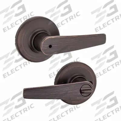 KWIKSET Door Lever Lockset: Privacy Lever Locksets, Bronze