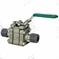 PARKER Manual Two-Way Ball Valve: 3/4 in, 316 Stainless Steel, Straight, Sweat x Sweat, Three-Piece (MPN 12A-SWB12L-RT-T-SS-LD-GR). Key specifications — Brand: PARKER; Handle: Locking Lever.