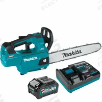 MAKITA Chainsaw Kit: 14 in Bar Lg, Top Handle, Auto Chain Oiler, 5.0 Ah Battery Capacity, 40 V (MPN GCU02M1). Key specifications — Brand: MAKITA.