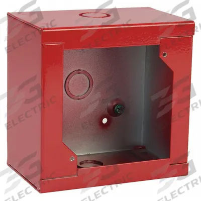 EDWARDS SIGNALING Box: Red, Surface, 3 5/8 in Overall Dp, 5 5/8 in Overall Ht - Housings & Enclosures for Fire Alarm Systems