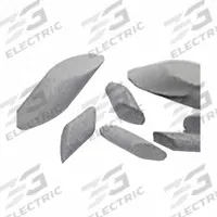 APPROVED VENDOR Tumbler Media: Porcelain, Triangle, Polished Finish, 50 lb (MPN VTMAC45038063PX50VF). Key specifications — Brand: APPROVED VENDOR; Compatible Tumbler: Vibratory Tumbler; Compatible Tumbler Environment: Wet.