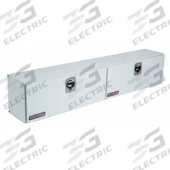 WEATHER GUARD Topside Truck Box: Topside Truck Box, Double Drop-Down Doors Lid, D-Handle, Steel (MPN 297-3-02). Key specifications — Brand: WEATHER GUARD; Color: White; Lock Type: Keyed.