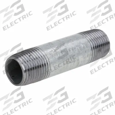 USA INDUSTRIALS Pipe Nipple: 2 1/2 in Nominal Pipe Size, 6 in Lg, Schedule 40, Galvanized Steel - Schedule 40 Threaded on Both Ends Pipe with Thread Sealant