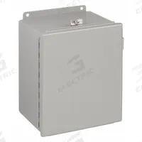 WIEGMANN Enclosure: Steel, 14 in x 12 in x 6 in, NEMA 12/13/4, Solid Cover, Hinged (MPN BN4141206CH). Key specifications — Closure Method: Clamps; Brand: WIEGMANN; Knockouts: Not Included.