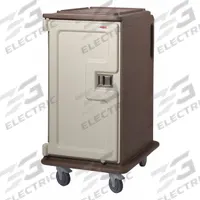 CAMBRO Meal Delivery Cart: 16 Trays, Non-Pass-Through, 1 Doors, Insulated, Polyethylene (MPN EAMDC1418T16194). Key specifications — Manufacturer Part Number: EAMDC1418T16194; Brand: CAMBRO; Caster Configuration: (2) Swivel with Brakes; Color: Granite Sand; Material: Polyethylene; Pass-through / Non-Pass-through: Non-Pass-Through; Insulated: Yes; Product Type: Meal Delivery Cart.