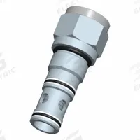 BUCHER HYDRAULICS Cartridge Valve: Screw-In, Screwdriver Adjustment, C12-25 Valve Cavity Size, LCEF (MPN LCEF-12-N-A-F-0-100). Key specifications — attr1012059: LCEF-12-N-A-F-0-100; attr1250696: LCEF; attr1011660: Nitrile; attr1011632: Screwdriver; attr1011635: BUCHER HYDRAULICS; attr1011636: Steel; attr1011644: C12-25.