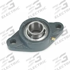 DAYTON 2 Bolt Flange Bearing: Radial Ball, 1 3/16 in Bore, Cast Iron, Set Screws, 5 9/16 in Lg (MPN 3FDC2). Key specifications — Bore Type: Cylindrical; Brand: DAYTON; Lubricant Material: NLGI #2 Equivalent; Mounting Bolt Size: 7/16 in; Split Housing: Not Split; System of Measurement: Inch.