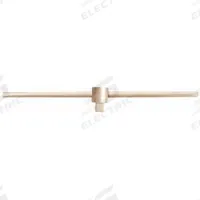 AMPCO Sliding Bar: 3/8 in Drive, 8 in Lg, Smooth Grip, Aluminum Bronze, Unfinished (MPN T-3/8). Key specifications — attr1205663: Unfinished; attr1205652: AMPCO; attr1205649: Smooth; attr1205662: Aluminum Bronze.