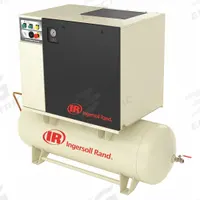 INGERSOLL RAND Rotary Screw Air Compressor: Horizontal, 5 hp, 14.9 cfm, 80 gal Tank, 200V AC (MPN UP6-5-125/80-200-3). Key specifications — attr48606: Three; attr48593: 200V AC; attr48578: INGERSOLL RAND; attr110305: Not Included.