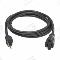 EATON Power Cord: 6 ft Lg, 3/16, 5-15P Plug, 5-15R Receptacle, SJT, PVC, 13 A Current, 125V AC (MPN P022-006-13A). Key specifications — Brand: EATON; Jacket Material: PVC.