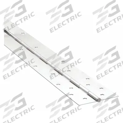 MARKAR Piano Hinge: Steel, 8 ft Leaf Ht, 1 3/4 in Leaf Wd - Full Mortise-Mount Piano Hinges