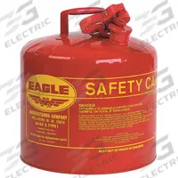 EAGLE Type I Safety Can: For Use With Flammables, 5 gal Capacity, Powder Coated Steel, Red (MPN UI50S). Key specifications — Brand: EAGLE.