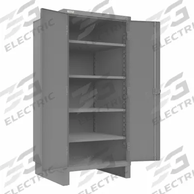 DURHAM MFG Storage Cabinet: 36 1/4 in x 36 1/4 in x 78 in, Swing Handle & Padlockeable - Industrial Shelf Cabinets