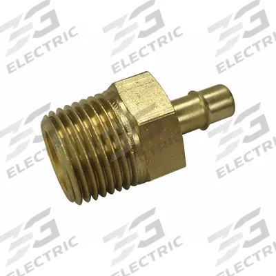 MEM-CO Barbed Fitting Adapter: 1/16 in Pipe x 1/4 in ID Size, MNPT x Barbed, Brass - Standard Brass Barbed Tube Fittings